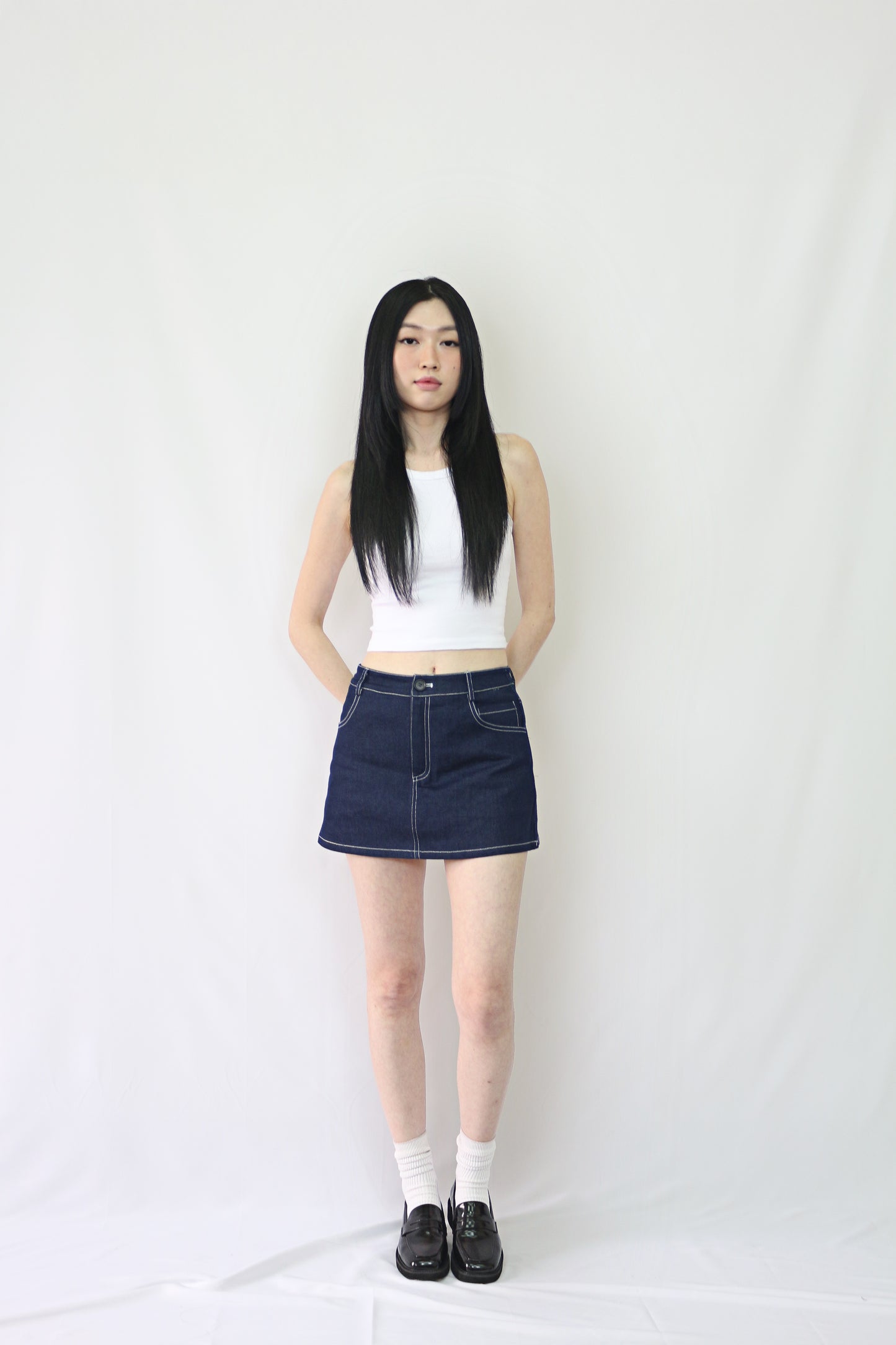 Dark Denim Mini Skirt