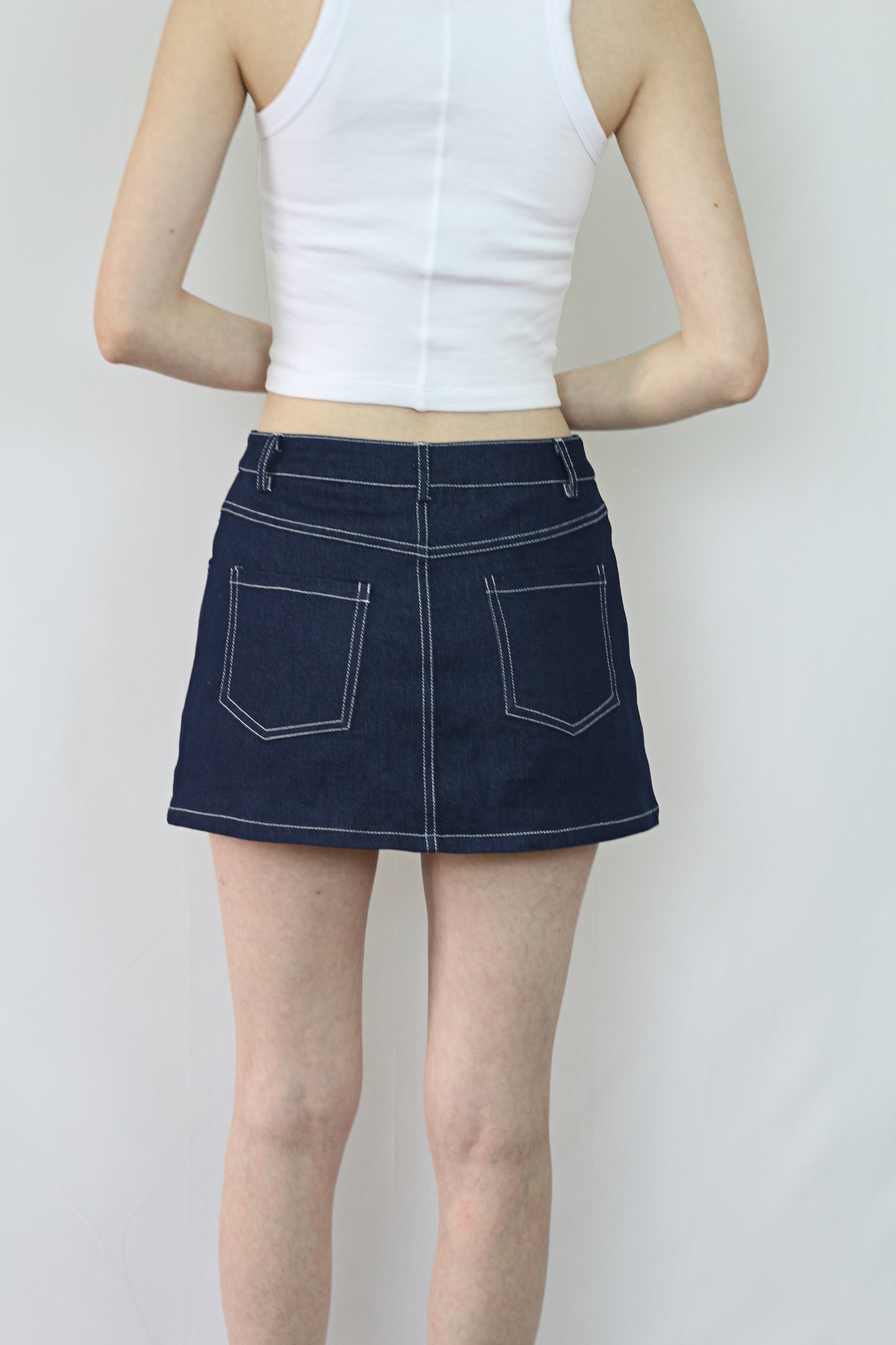 Dark Denim Mini Skirt