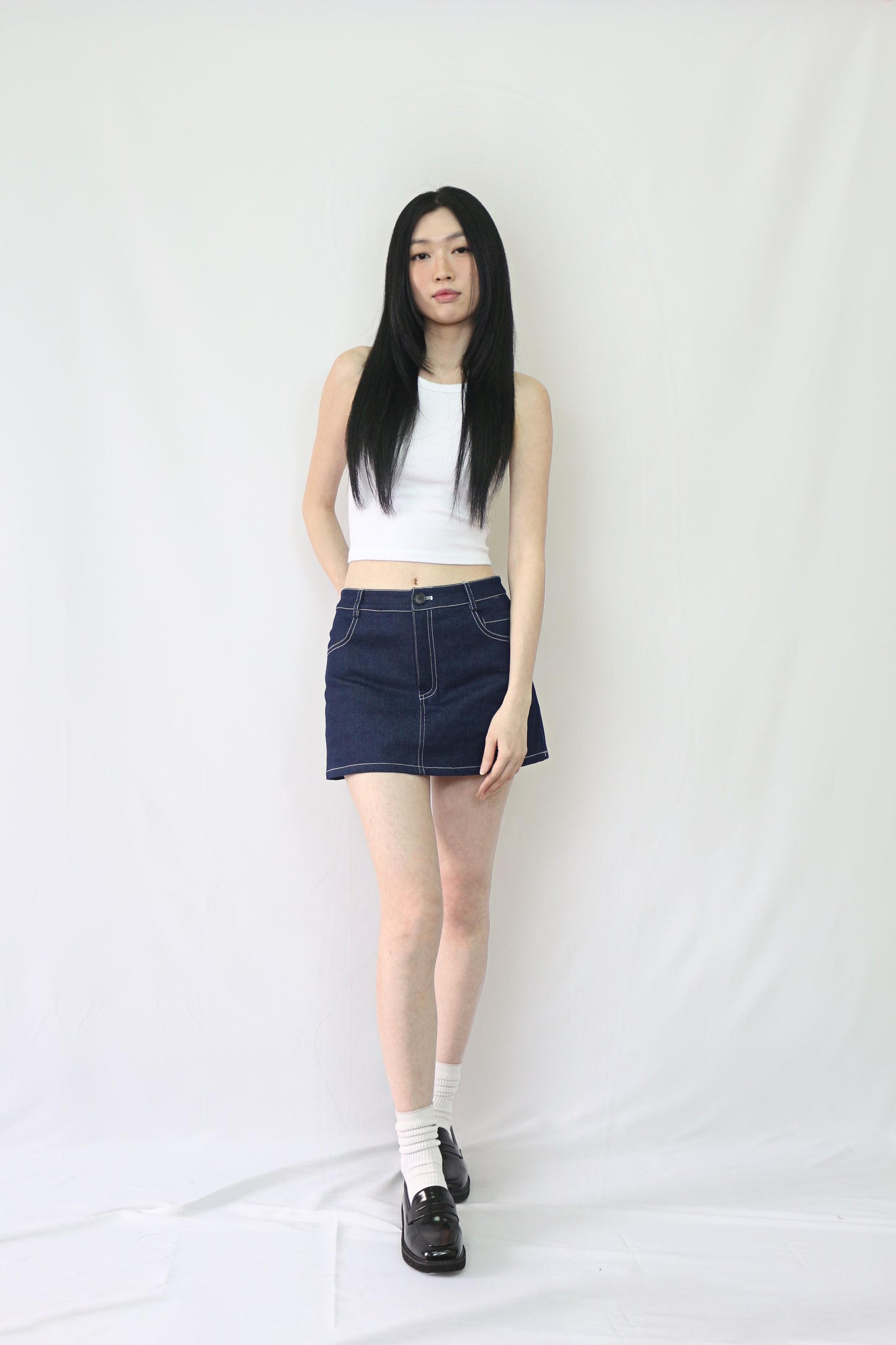 Dark Denim Mini Skirt